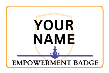 BADGE WITH BORDER